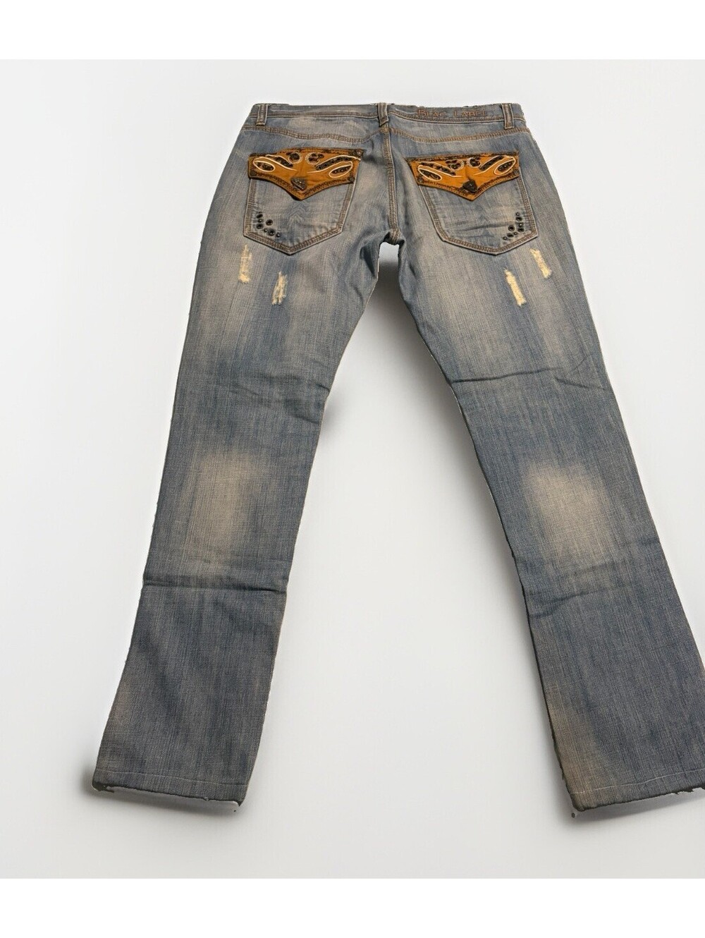 Blac Label Premium Denim Goods Jeans Mens Size 36 Embroidered Pockets Vintage